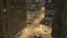 4K Time lapse aerial traffic intersection at night