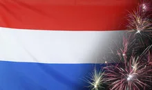 Netherlands Flag Firework real fabric