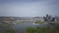4K Pittsburgh Skyline Timelapse Zoom In