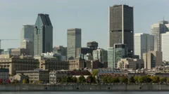 4K Time Lapse Zoom Out Montreal City Skyline