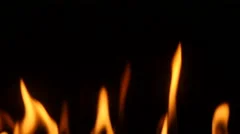 Fireplace Burning Close Up