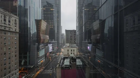 4K Traffic Timelapse New York City 8Th Ave Wide Shot (Editorial)
