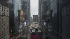 4K Traffic Timelapse New York City 8Th Ave Wide Shot (Editorial)