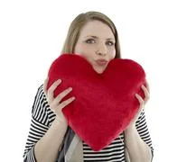 Woman With Heart Pillow