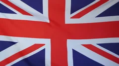United Kingdom Flag Real Fabric Close Up 4K
