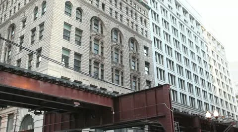 Elevated Train In Chicago 
