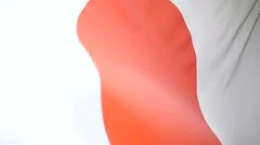 Slowmotion Real Textile Flag Of Japan