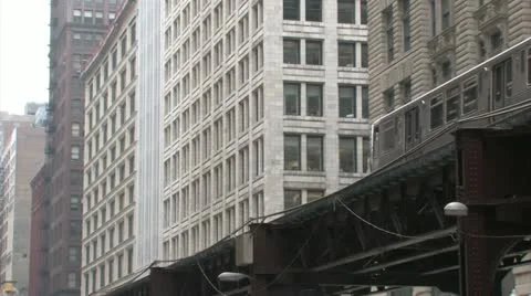 Elevated Train In Chicago