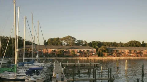 Timelapse Sundown Harbor
