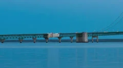 Time Lapse Sunset Mackinac Bridge, Michigan, Usa