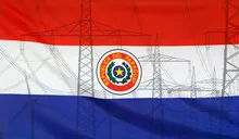 Energy Concept Paraguay Flag with power pole