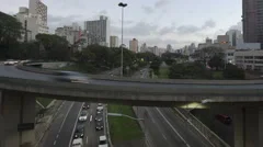 4K Time Lapse Traffic Sao Paulo Close Up