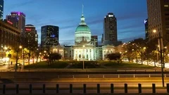 Time Lapse St. Louis Old Court House Zoom Out (Editorial)
