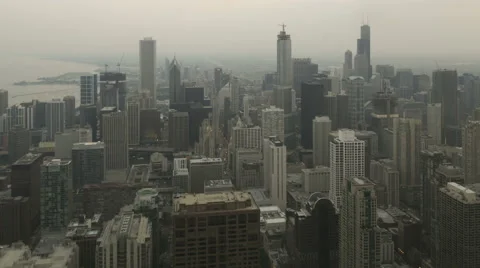 4K Time Lapse Chicago Skyline Sunset
