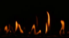 Slowmotion Fireplace Burning Close Up