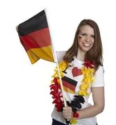 Attractive Woman Shows German Flag