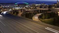Time Lapse Close Up Traffic Interstate Seattle