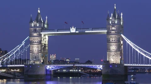 Time Lapse Close Up Tower Bridge London Twilight