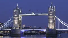 Time Lapse Close Up Tower Bridge London Twilight