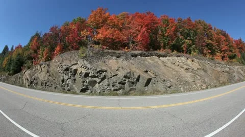 Fall Colors Highway Fisheye