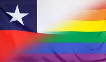 Rainbow Flag merged with Flag of Chile