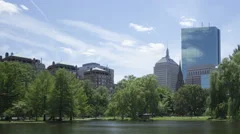 4K Time Lapse Boston Public Garden Zoom Out