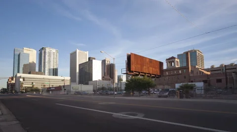 4K Time Lapse Traffic Phoenix Downtown