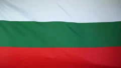 Slowmotion Real Textile Flag Of Bulgaria