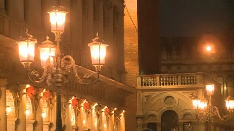 Architecture In Venice At Night
