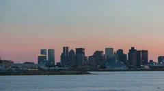 Time Lapse Boston Airport Skyline Sunset
