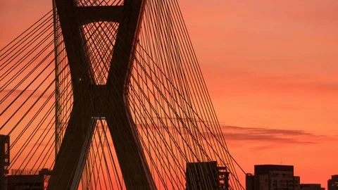 Sunrise Ponte Nova San Paulo 4K Time Lapse
