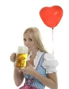 Woman In Dirndl With Balloon