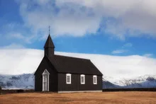 Black Church of Budir in Iceland