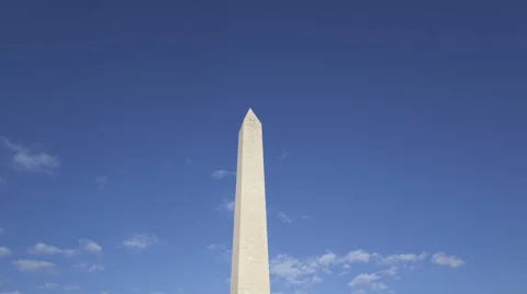 Time Lapse Zoom Out Washington Memorial In Washington, Dc, Usa