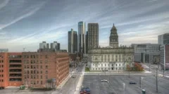 Detroit Downtown Sunset