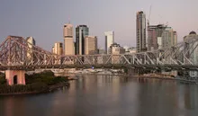 Skyline Brisbane day and sunrise