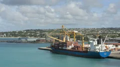 Timelapse Freighter Loaded In Barbados