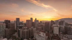 4K Time Lapse Vancouver Skyline Sunset