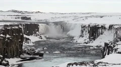 Sellfoss Waterfall In Winter