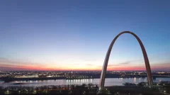 4K Time Lapse St Louis Gateway Arch Sky View