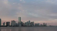 4K Time Lapse Miami Skyline Pan Shot