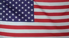 Usa Flag Real Fabric Close Up 4K