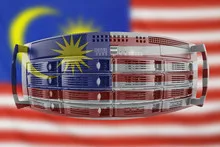 Server Country Concept with Flag of Malaysia