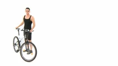 Man With Bike And Copyspace