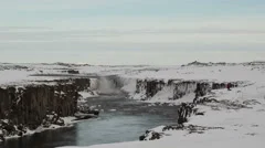 4K Time Lapse Zoom Out Sellfoss Waterfall