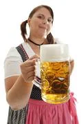 Woman Holding Oktoberfest Beer