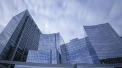 Time Lapse Glass Skyscrapers Zoom Out