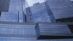 Time Lapse Glass Skyscrapers Tilt Shot