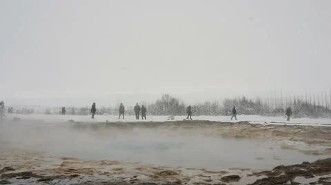 Slowmotion Geyser Strokkur Eruption Iceland