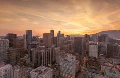 Skyline Aerial Panorama Vancouver